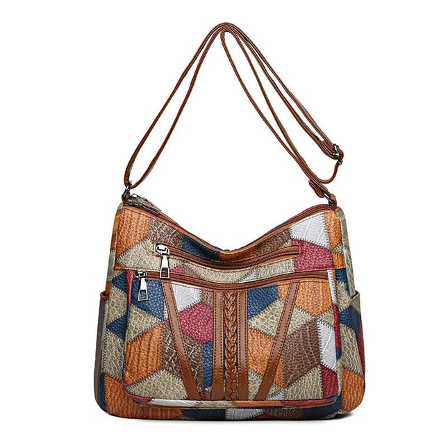 Sara | Mosaik-Lederhandtasche