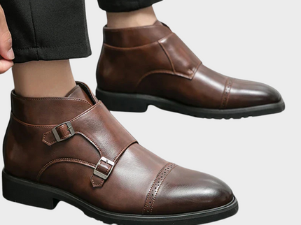 Parker | Kunstläder Doppel-Monk-strap Stiefel