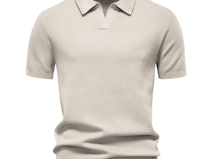 August | Casual strukturiertes Polo-shirt