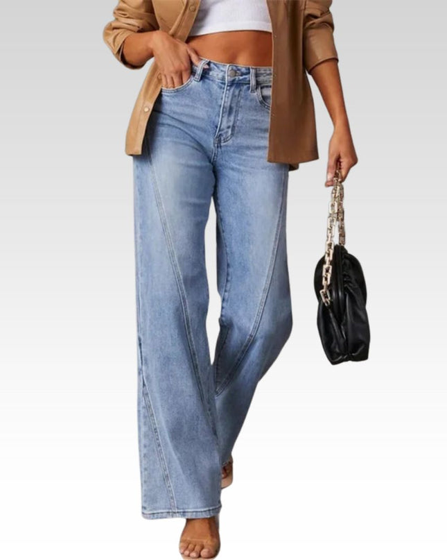 QUINTINA | WEITE JEANS MIT HOHER TAILLE