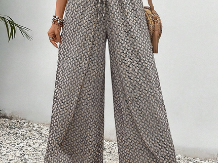 Stella | Lisette Hose mit weitem Bein und geometrischem Druck