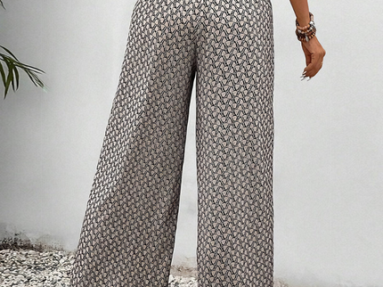 Stella | Lisette Hose mit weitem Bein und geometrischem Druck