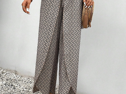 Stella | Lisette Hose mit weitem Bein und geometrischem Druck