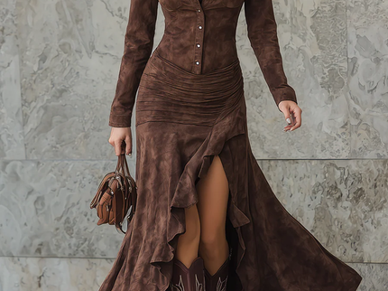 Valeria | Langes Kleid mit Volants