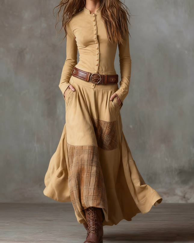 Michelle | Maxikleid aus Wildleder
