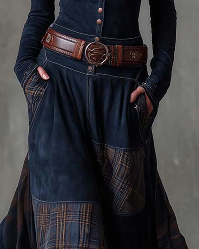 Michelle | Maxikleid aus Wildleder