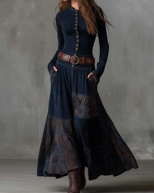 Michelle | Maxikleid aus Wildleder