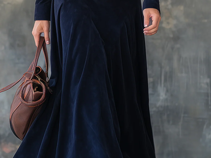 Robie™ – Elegantes Maxikleid mit luxuriöser Wildlederoptik, inklusive Gürtel