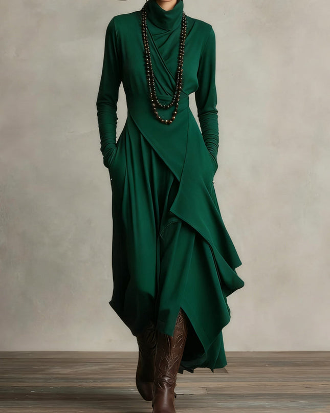 Patrizia – Asymmetrisches Maxikleid im Tunika-Stil