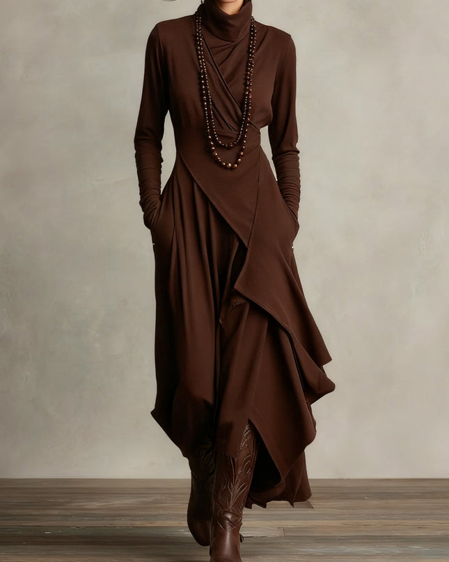 Patrizia – Asymmetrisches Maxikleid im Tunika-Stil