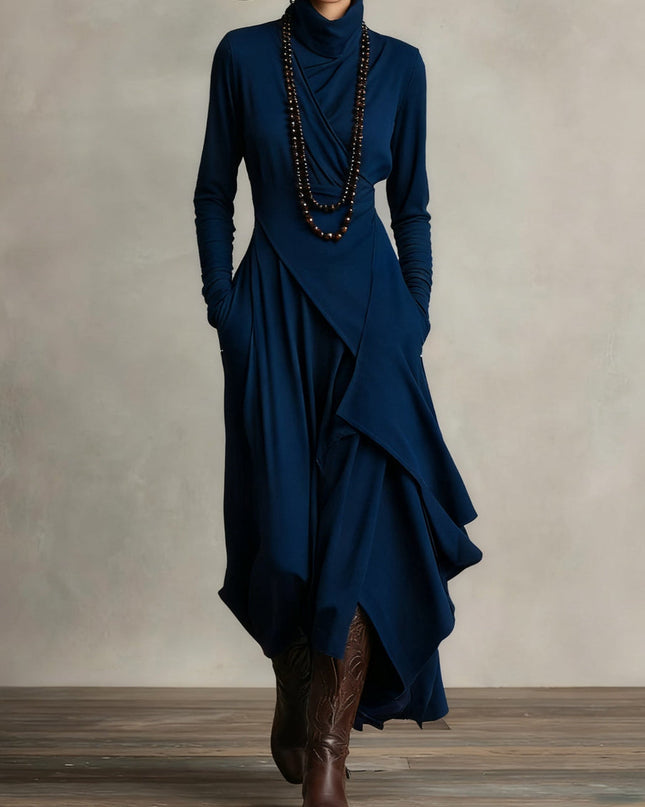 Patrizia – Asymmetrisches Maxikleid im Tunika-Stil