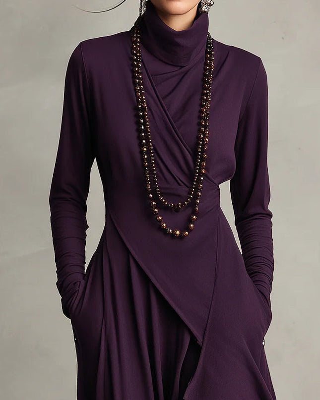Patrizia – Asymmetrisches Maxikleid im Tunika-Stil