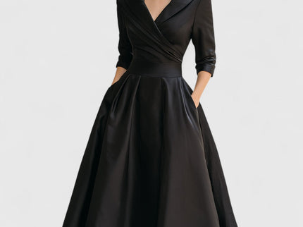 Rosalie | Elegante midi-jurk met een subtiele glans
