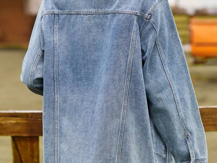 Lidi - Button Down Jeansjacke aus gewaschenem Denim