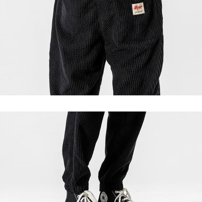 Sommerfeld™ | Herren Cordhose Jogger – Lockerer Schnitt, Kordelzugbund