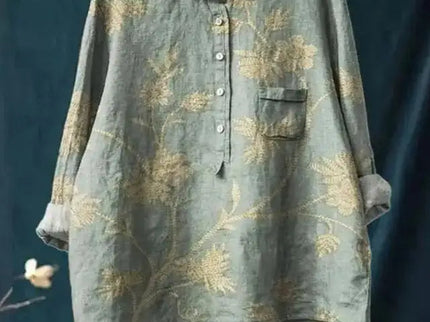 Amita | Vintage-Bluse mit Blumenmuster