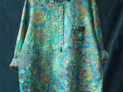 Amita | Vintage-Bluse mit Blumenmuster