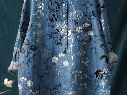 Amita | Vintage-Bluse mit Blumenmuster