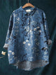 Blaues Blumenmuster / S