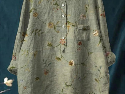 Amita | Vintage-Bluse mit Blumenmuster