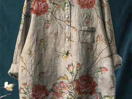 Amita | Vintage-Bluse mit Blumenmuster