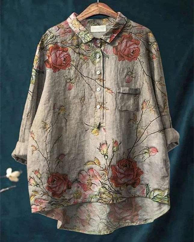 Amita | Vintage-Bluse mit Blumenmuster