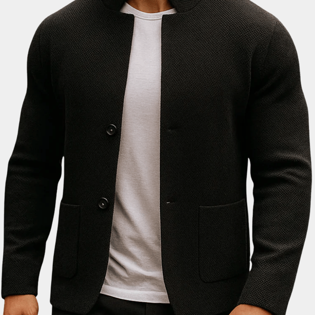 KRAFT | GILET AUS STRUKTURIERTEM STRICK FÜR HERREN
