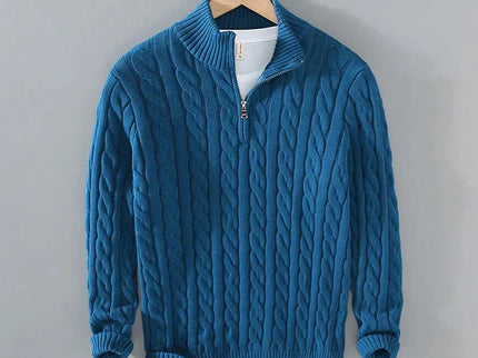 Adam | Eleganter Pullover mit halbem Reißverschluss