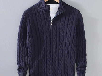 Adam | Eleganter Pullover mit halbem Reißverschluss