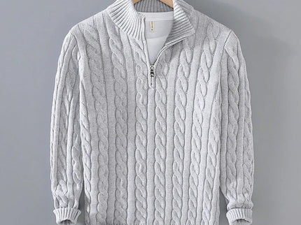 Adam | Eleganter Pullover mit halbem Reißverschluss