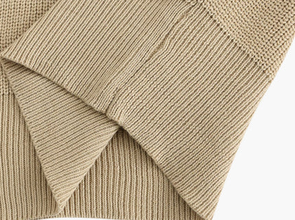 Aaron | Cozy halbem Reißverschluss Herren Gerippt Strickpullover mit Polokragen