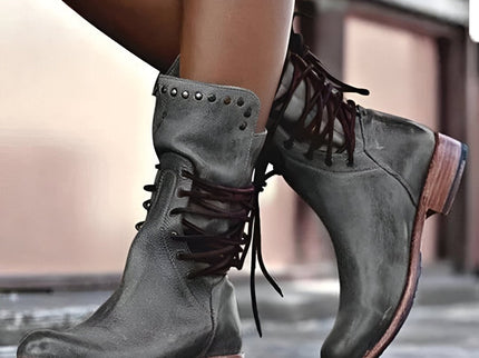 Audrey™ - Lederstiefel mit Schnürung für Damen