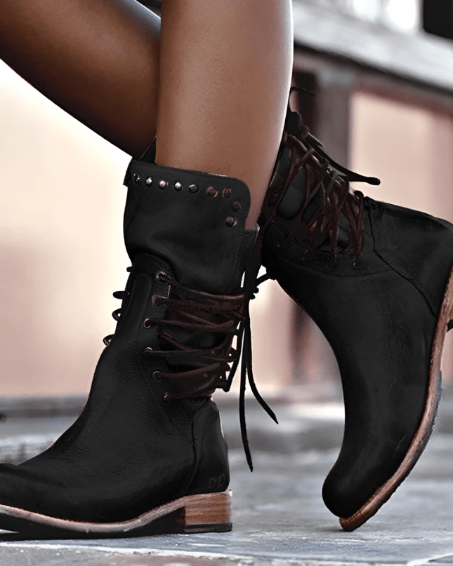 Audrey™ - Lederstiefel mit Schnürung für Damen