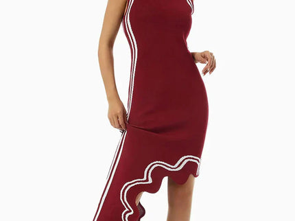 Asymmetrisches Strickkleid
