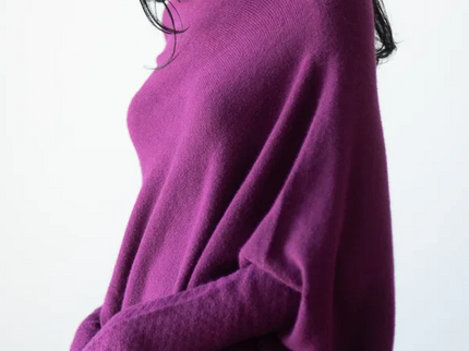 Asymmetrisch Drapierter Pullover