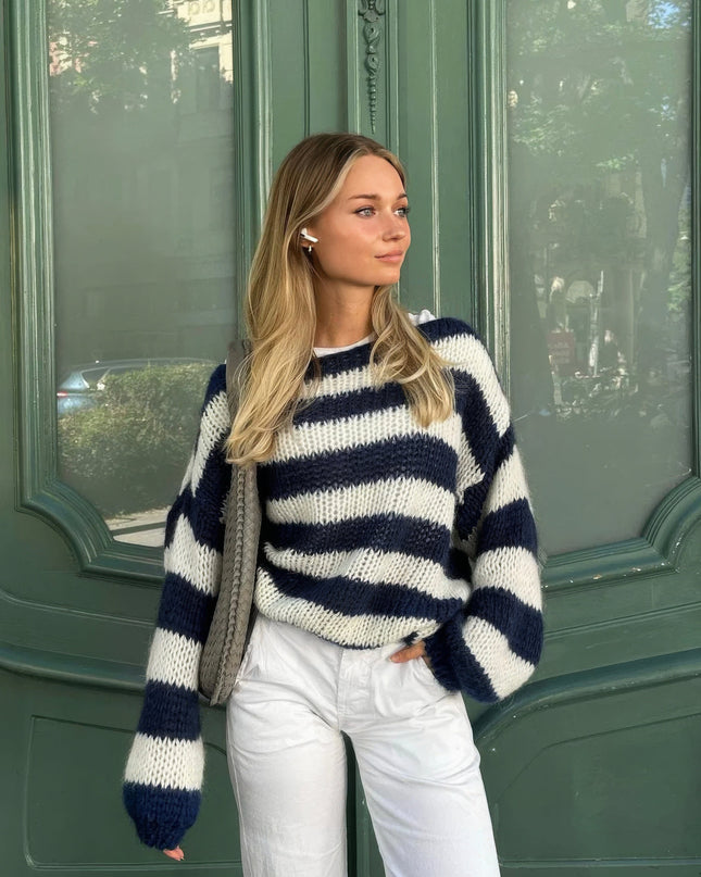 Gemütlicher leichter Strickpullover für lässigen Komfort