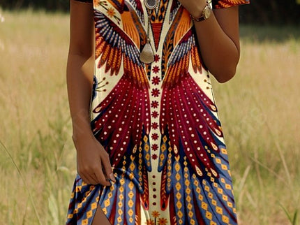 Isla™ – Kleid mit Indisch-inspiriertem Print und Rundhalsausschnitt