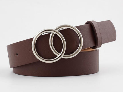 Schicker Aria Damen Ledergürtel mit modischer O-Ring-Schnalle