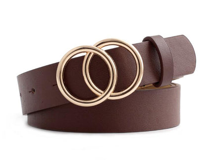 Schicker Aria Damen Ledergürtel mit modischer O-Ring-Schnalle