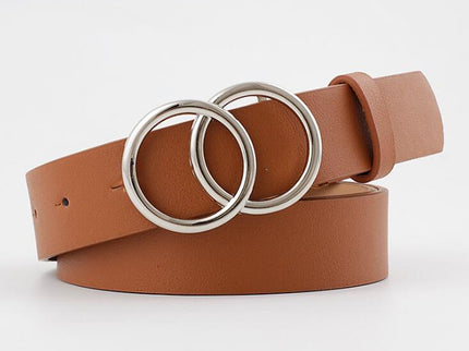 Schicker Aria Damen Ledergürtel mit modischer O-Ring-Schnalle