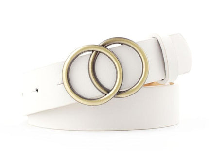 Schicker Aria Damen Ledergürtel mit modischer O-Ring-Schnalle