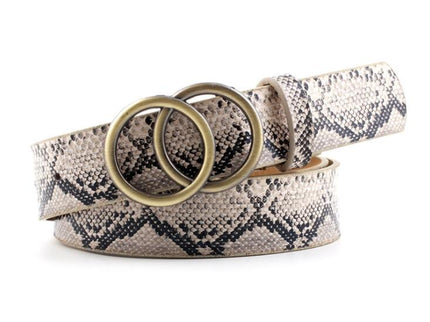 Schicker Aria Damen Ledergürtel mit modischer O-Ring-Schnalle