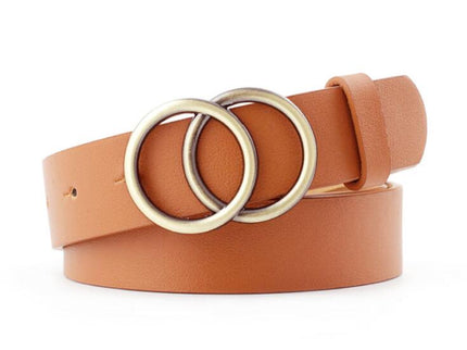 Schicker Aria Damen Ledergürtel mit modischer O-Ring-Schnalle