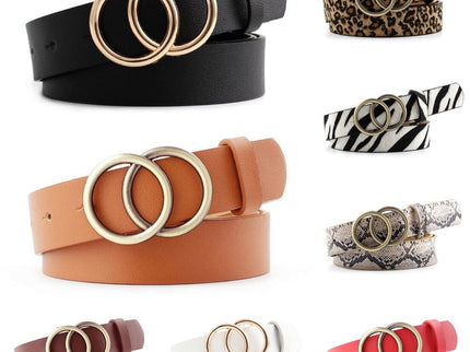 Schicker Aria Damen Ledergürtel mit modischer O-Ring-Schnalle