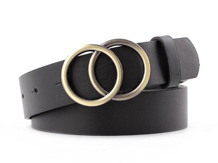 Schicker Aria Damen Ledergürtel mit modischer O-Ring-Schnalle