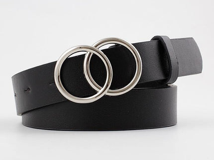 Schicker Aria Damen Ledergürtel mit modischer O-Ring-Schnalle