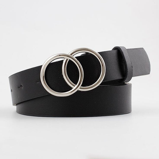 Schicker Aria Damen Ledergürtel mit modischer O-Ring-Schnalle