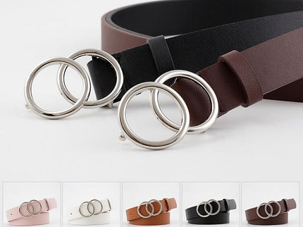 Schicker Aria Damen Ledergürtel mit modischer O-Ring-Schnalle