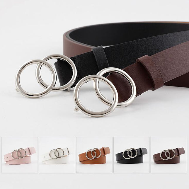 Schicker Aria Damen Ledergürtel mit modischer O-Ring-Schnalle