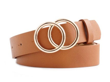 Schicker Aria Damen Ledergürtel mit modischer O-Ring-Schnalle